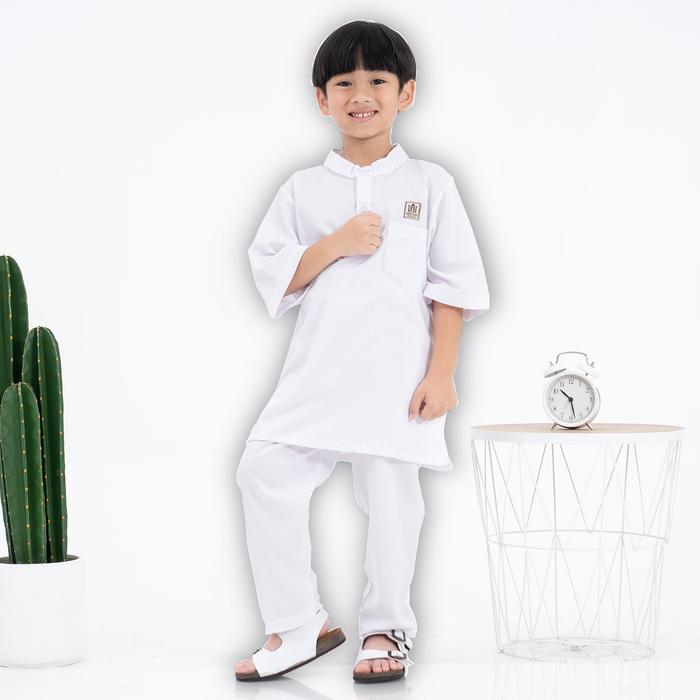 Gambar ADAM SET - Setelan Koko Anak 1-10 Tahun Kurta Putih Manasik Gamis Pakistan Lebaran Anak Laki Laki - -PUTIH, -S- dari easyshopbdg undefined Tokopedia