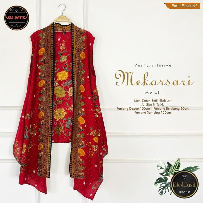 Gambar Baju Batik Wanita Vest Outer Modern Cardi Ms Me -Sm dari batiksoloid undefined Tokopedia