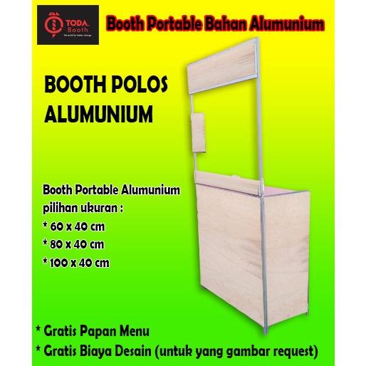 Gambar Booth Portable / Gerobak Lipat / Bahan Alumunium Model Lipat / meja lipat - booth polos, 100x40 dari Toda Booth Portable undefined Tokopedia