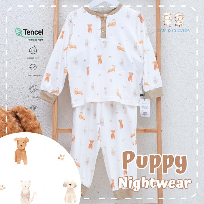 Gambar Cots & Cuddles - Carrie Tencel Micromodal Nightwear Set - pakaian anak anak - PUPPY, 6 YEAR dari Cots & Cuddles Official undefined Tokopedia