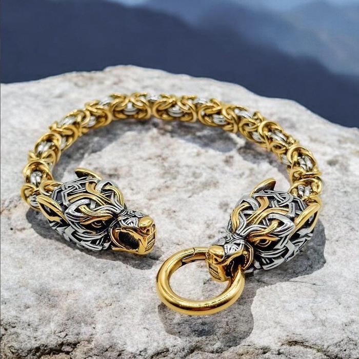 Gambar Nine Worlds Bracelet Skoll dan Hati Gelang Pria NW-00540 - Gold-Silver dari Nine Worlds undefined Tokopedia