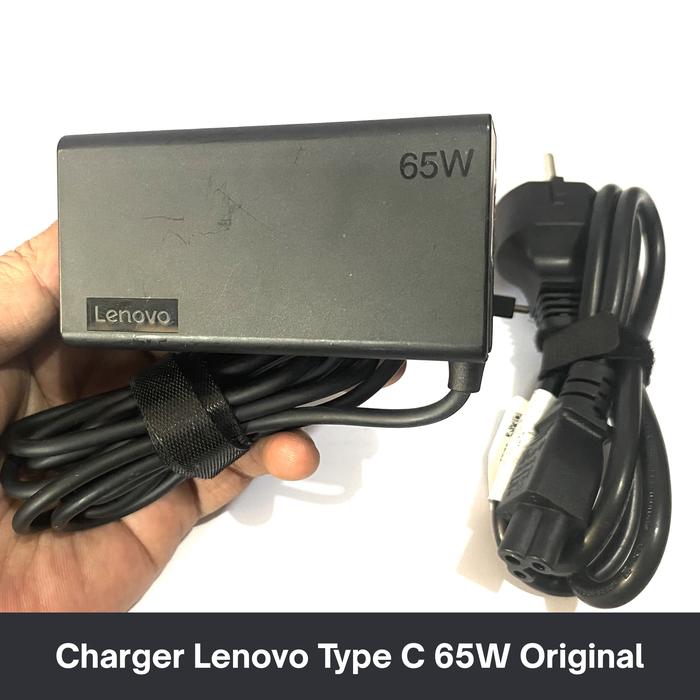 Gambar Charger Adapter Lenovo Type C 65W Original 100% dari DiraNETCom undefined Tokopedia