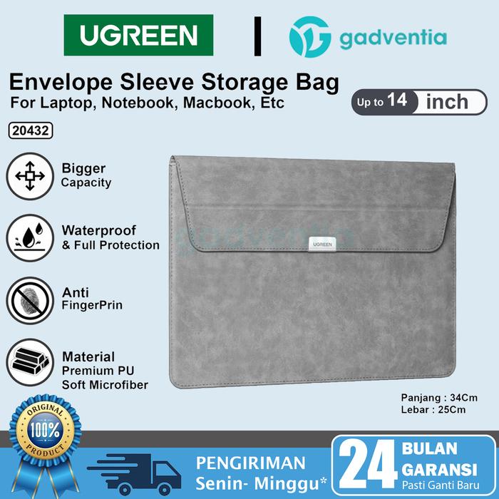 Gambar UGREEN Tas Laptop Macbook Sleeve Handled Bag Storage Case 14-16" 90626 - ENVELOPE 14" dari GADVENTIA Kota Administrasi Jakarta Barat Tokopedia