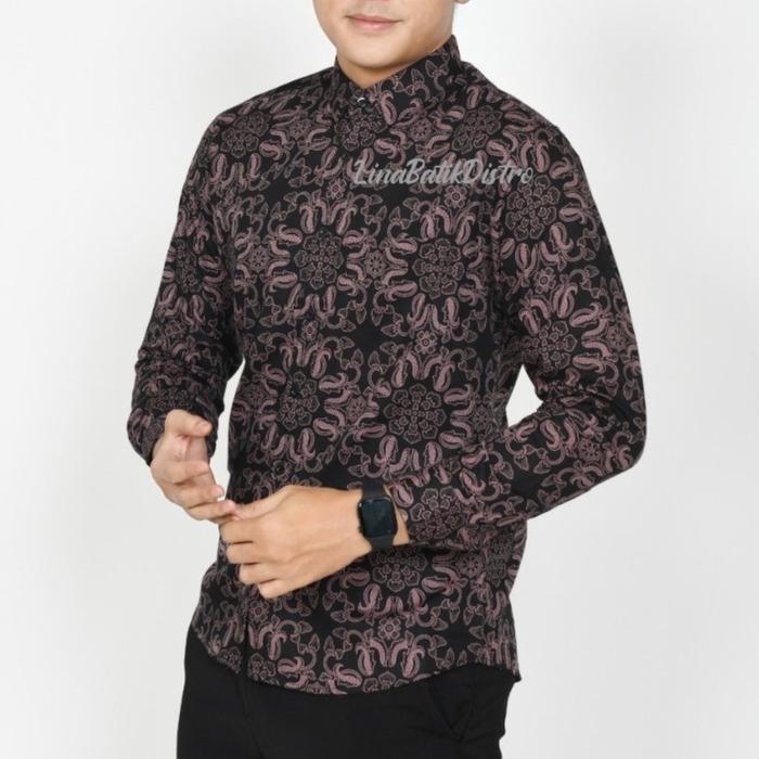 Gambar BAJU KEMEJA BATIK PRIA SLIM FIT MODERN MEWAH SLIMFIT LB104 - ACS 317, M dari LinaBatikDistro undefined Tokopedia