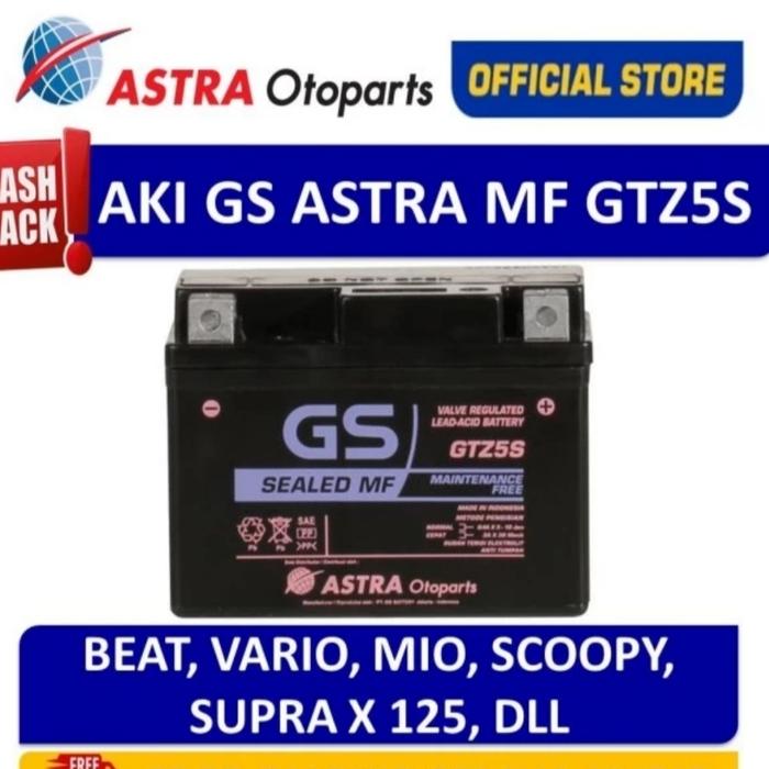 Gambar Aki motor Honda Beat FI cw cbs carbu karbu GTZ5S GS Accu kering MF dari Yoican_NEW undefined Tokopedia