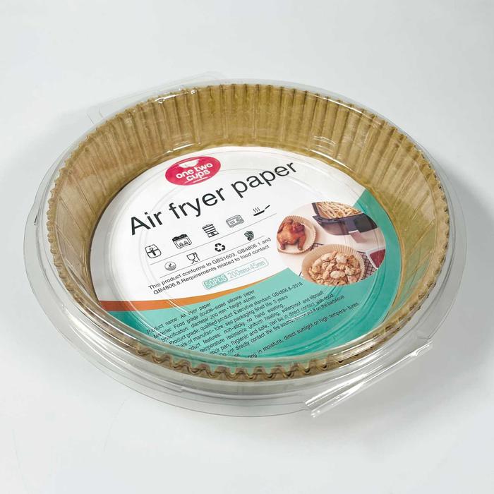Gambar Kertas Minyak Alas Air Fryer Persegi 20cm 50pcs - Cokelat Bulat dari Tokokur ID undefined Tokopedia