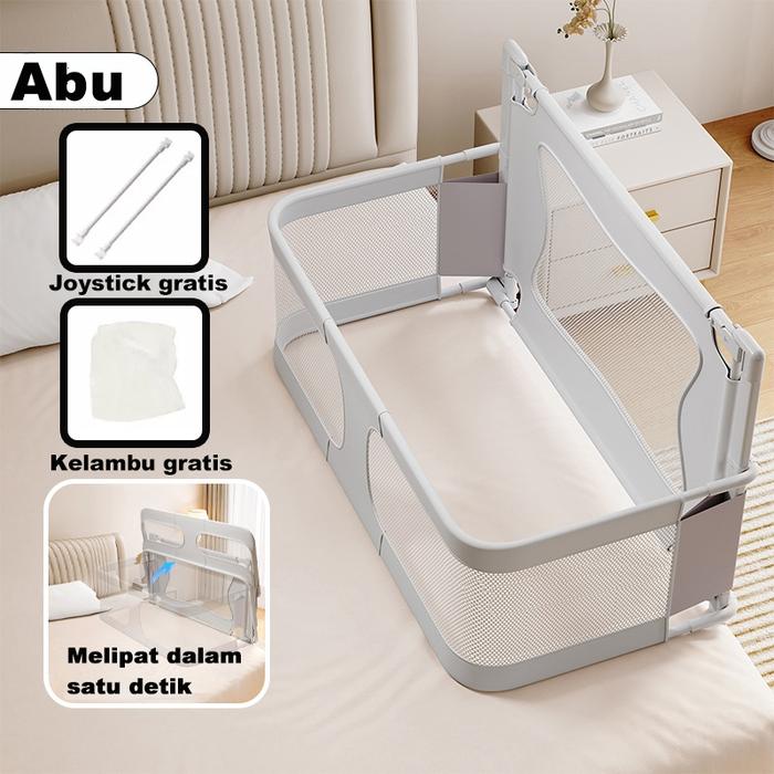Gambar Lindungi Keselamatan Bayi Anda/ Baby Bedrail/ Baby Bed Safety/ Pembatas Tempat Tidur Bayi - Abu-abu dari MITRA MAJU MM GROSIR undefined Tokopedia