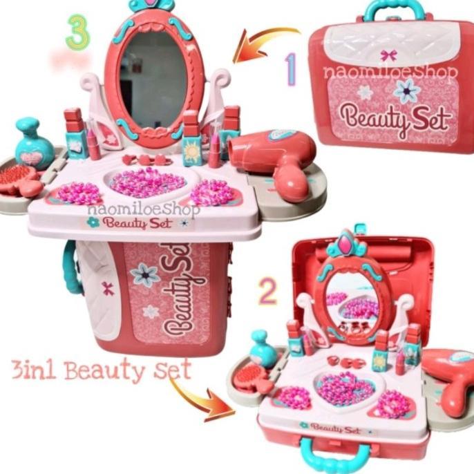 Gambar MAINAN ANAK PEREMPUAN DANDAN BEAUTY PLAYSET 31N1 SALON KOPER MEJA RIAS - 3in1 beauty dari dewidarma345 undefined 5 Tokopedia