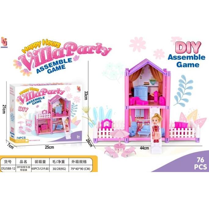 Gambar MAINAN ANAK DIY HAPPY HOURS RUMAH BARBIE JUMBO BESAR DETAIL KADO CEWEK - MODEL3 dari MEXIXO BONESSTORE undefined Tokopedia