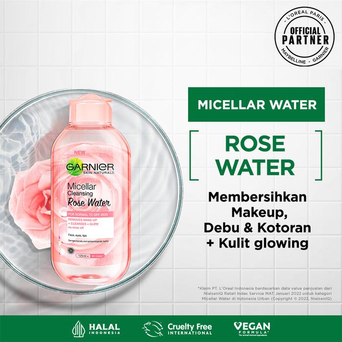 Gambar GARNIER Micellar Cleansing Rose Water 125ml / 400ml - Rose 125ml dari madame fany undefined Tokopedia
