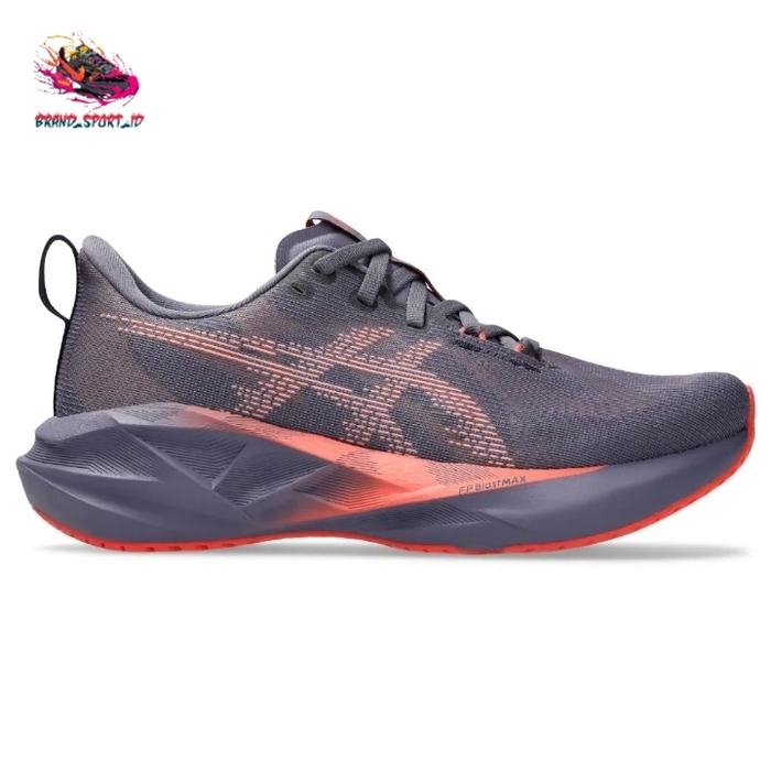 Jual ASICS NOVABLAST RUNNING SHOES GREYISH PURPLE/CORAL REEF