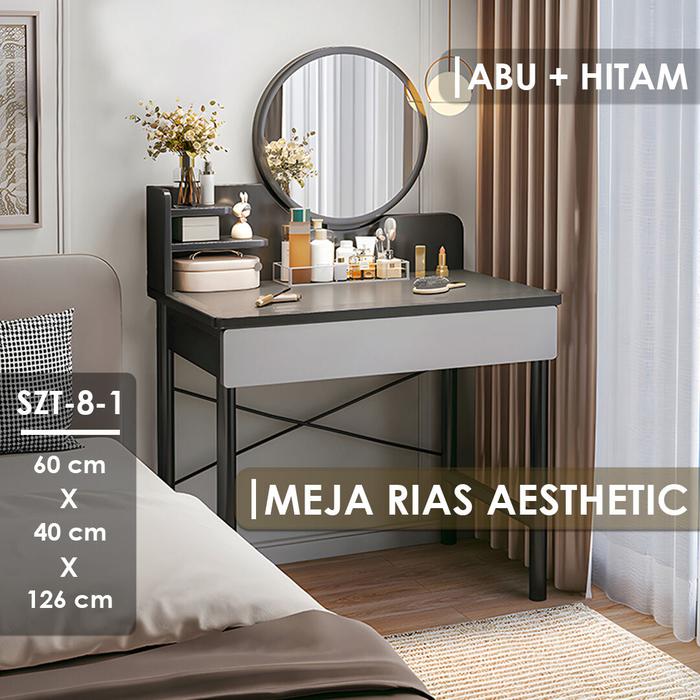Gambar Meja Rias Minimalis Aesthetic Dressing Table Meja Makeup Rias Kamar SZT-8 - SZT-8-1 dari Unik Perabot88 undefined Tokopedia