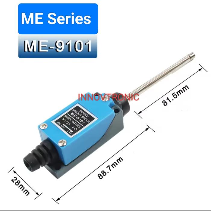 Gambar Blue Mini Limit Switch ME8104 ME8107 ME8108 ME8111 ME8112 ME8122 ME8166 ME8169 ME9101 Roller Lever Waterproof + 2pcs M4 Screew and Nut - ME9101 dari INNOVTRONIC undefined Tokopedia