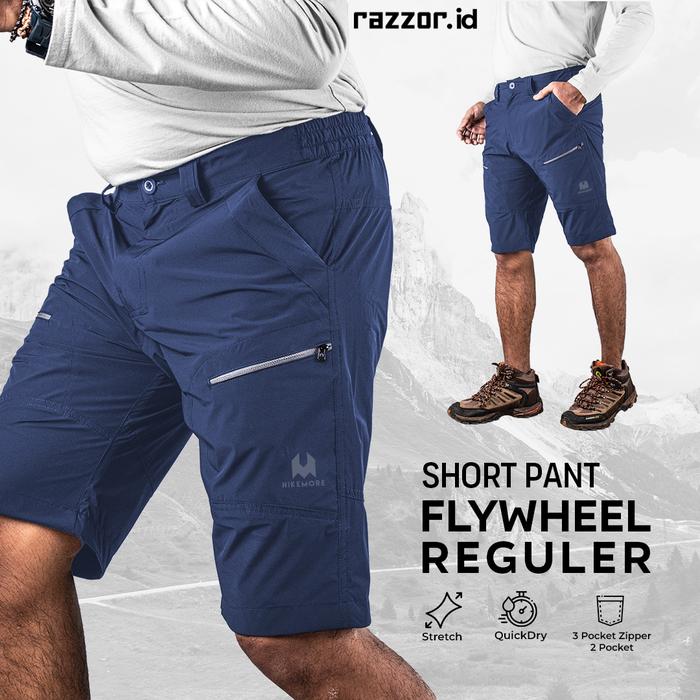 Gambar Celana Pendek Outdoor Hiking Gunung Hikemore Flywheel Reg Original - HM Navy, XL dari RazzorID undefined Tokopedia