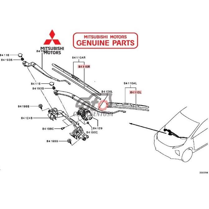 Gambar KARET WIPER ONLY XPANDER ORIGINAL - KIRI dari TokoBudiOtomotif undefined Tokopedia