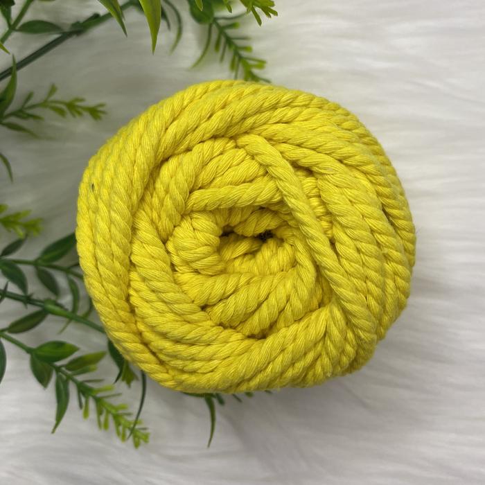 Gambar Tali Katun Macrame| Benang Macrame 4mm - 100gr - Lemon dari Namiyam Craft undefined Tokopedia