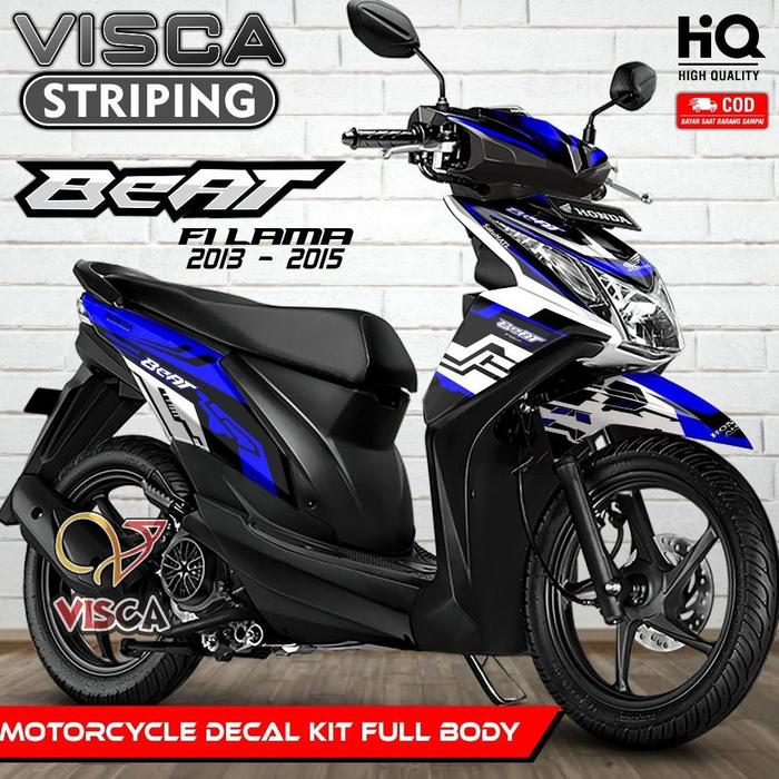 Gambar Decal Beat Fi 2013 Full Body - Stiker Motor Beat Fi 2014 Full Body - Striping Beat Fi 2015 Fullbody Variasi Hitech 02 - Biru, TANPA LAMINASI dari JM Striping undefined Tokopedia