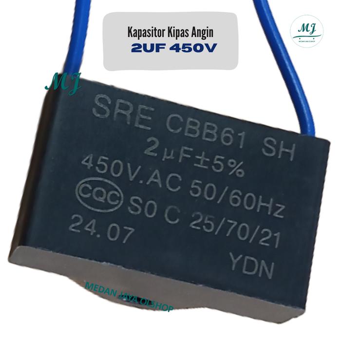 Gambar Kapasitor Kipas Angin 2 Uf Untuk Kipas Sekai Cosmos Miyako Maspion - SRE 2uF dari Medan Jaya Olshop undefined Tokopedia