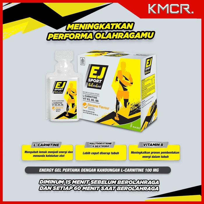 Gambar EJ SPORT GEL ENERGY GEL 50ml PWO - KMCR - 1Box isi 5 Tube, Banana dari KMCR undefined Tokopedia