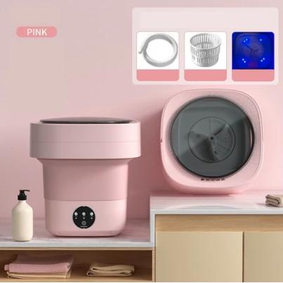 Gambar 8L Mesin Cuci Lipat Otomatis Mesin Pengering Pakaian Washing Machine - Merah Muda dari mallyaxi undefined Tokopedia