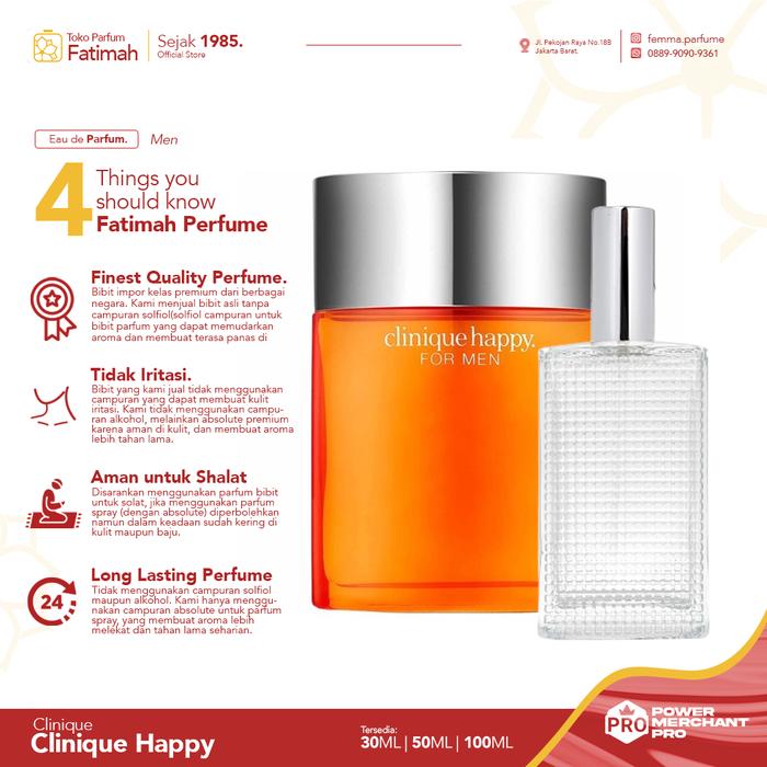 Jual Parfum Perfum Clinique Happy Clinique Botol Cassa Glass 30 50