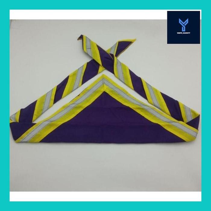 Gambar Yanto_ Scraft Pramuka / Skrap Pramuka / Scraf Pramuka Loreng / Scrap Pramuka Loreng " - ungu lis kuning dari Yanto-Uluoo undefined Tokopedia