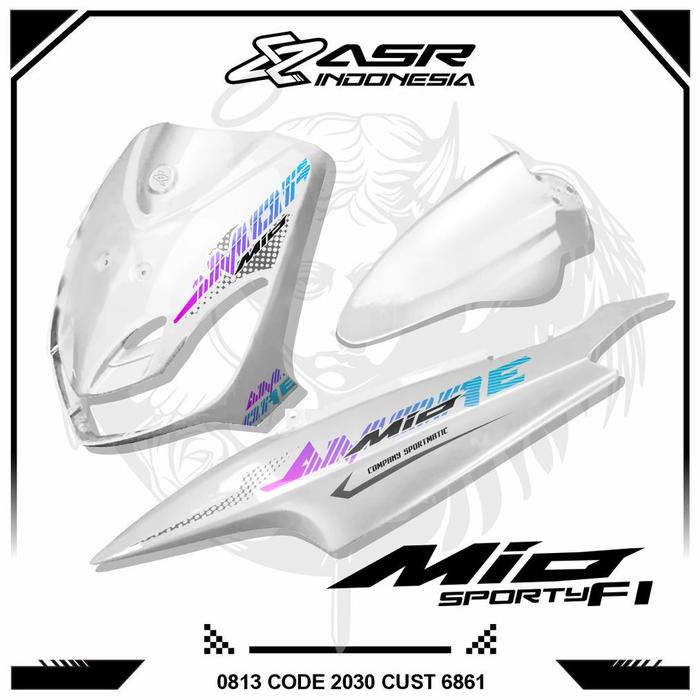 Gambar STRIPING MIO URBAN MIO SPORTY THAILAND LAMA SMILE GARNIS STICKER STOCK STIKER MIO URBAN - MSO1605 VIOLET dari JM Striping undefined Tokopedia