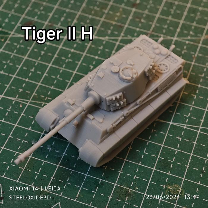 Gambar Miniatur tank Jerman WWII skala 1/144 set 1 - Tiger II H dari STEELOXIDE3D undefined Tokopedia