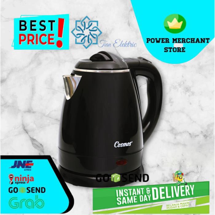 Gambar COSMOS CTL-210 Kettle Listrik 1.2 Liter 600 Watt - Hitam dari Toko Tian Elektrik undefined Tokopedia