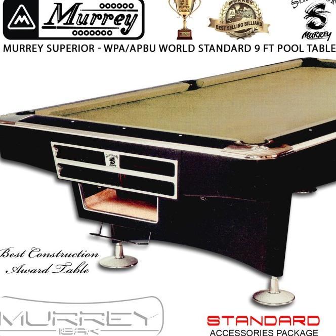 Gambar Murrey Superior Std 9 Ft Pool Table - Meja Billiard Biliar 9 Feet Asli - PRO TV dari ajaniaida undefined 5 Tokopedia