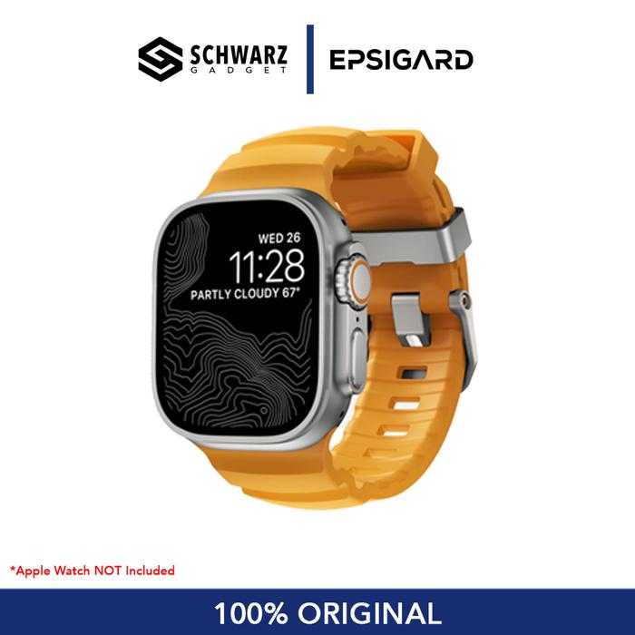 Gambar Strap untuk Apple Watch Ultra 2 / 1 (49mm) Series 10 (46mm) 9/8/7 (45mm) EPSIGARD Active Forge Band Rugged Waterproof - Solar Yellow, Natural dari SCHWARZ GADGET undefined Tokopedia
