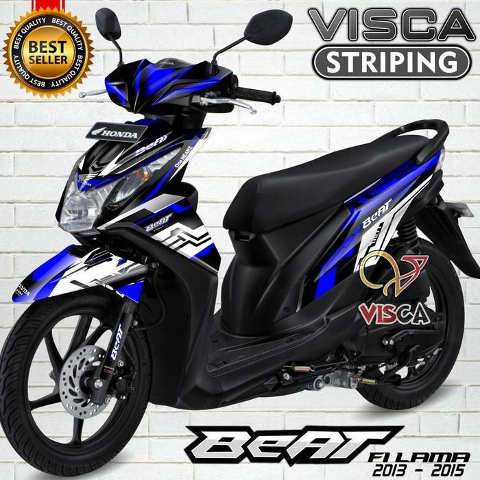 Gambar Decal Beat Fi 2013 Full Body - Stiker Motor Beat Fi 2014 Full Body - Striping Beat Fi 2015 Fullbody Variasi Hitech - Biru, TANPA LAMINASI dari JM Striping undefined Tokopedia