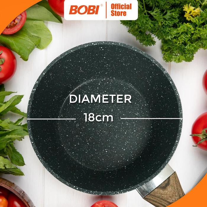 Gambar Saucepan Cookware Marble Ceramic / Panci Saus Anti Lengket - 18cm dari BOBI SHOP undefined Tokopedia