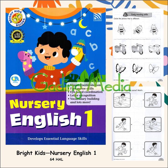 Gambar BRIGHT KIDS BOOKS NURSERY - ENGLISH-MATHS-PHONICS-LETTERS-IQ - ENGLISH 1 dari Gading Media undefined Tokopedia