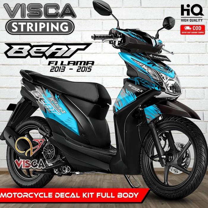 Gambar Decal Beat Fi 2013 Full Body - Stiker Motor Beat Fi 2014 Full Body - Striping Beat Fi 2015 Fullbody Variasi Abstrak - BLUE SKY, TANPA LAMINASI dari JM Striping undefined Tokopedia