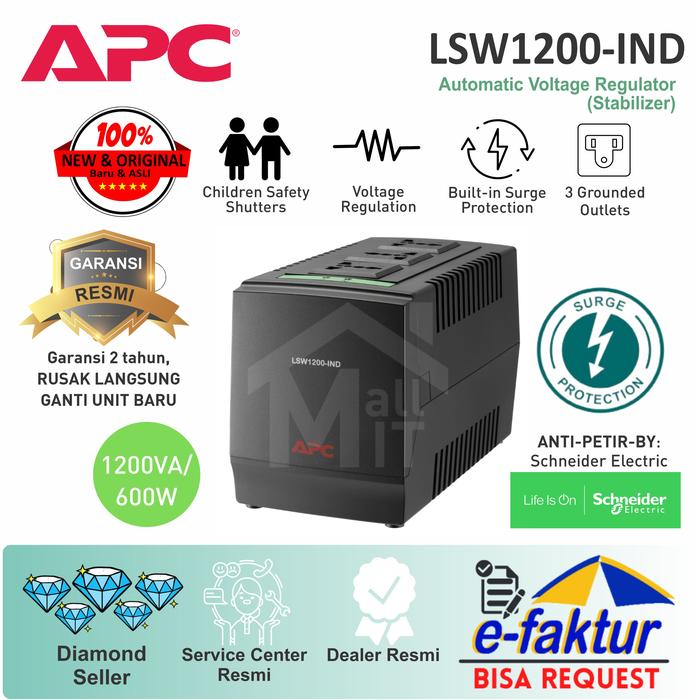 Gambar UPS APC BV1000 BV1000iMS BV1000I-MS 1000VA 600 Watts AVR Universal Outlet Garansi Resmi - BV1000I dari Mall IT Medan undefined Tokopedia