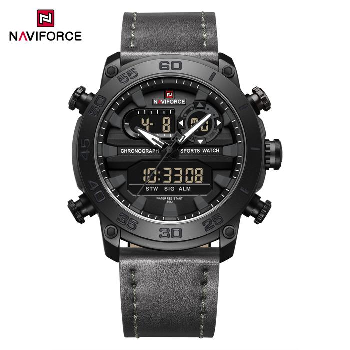 Gambar Jam Tangan Pria Digital Navi Force Original Tahan Air NF 9144 B/W/B - BGYGY dari On Time Indonesia_NEW undefined Tokopedia