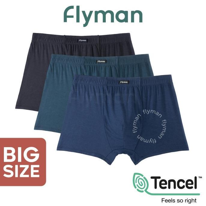 Gambar Flyman Boxer Pria Big Size Tencel Celana Dalam Laki Jumbo Ukuran Besar - XXXL, Navy dari Al-Hafiz Hub undefined Tokopedia
