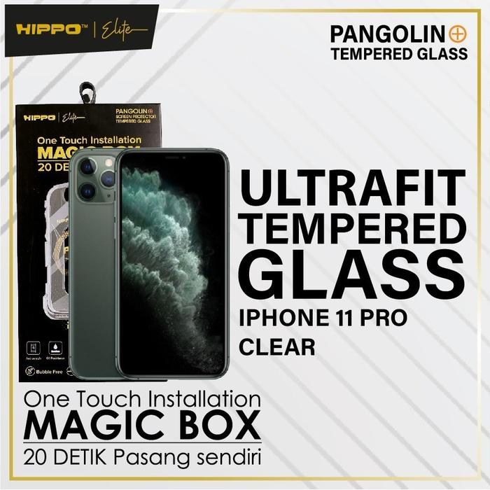 Gambar HIPPO ELITE PANGOLIN + FOR IPHONE 11 12 13 14 15 Pro Max Plus TEMPERED GLASS ULTRAFIT-CLEAR - IPHONE 11 PRO, Clear dari Hippo Official Indonesia undefined Tokopedia