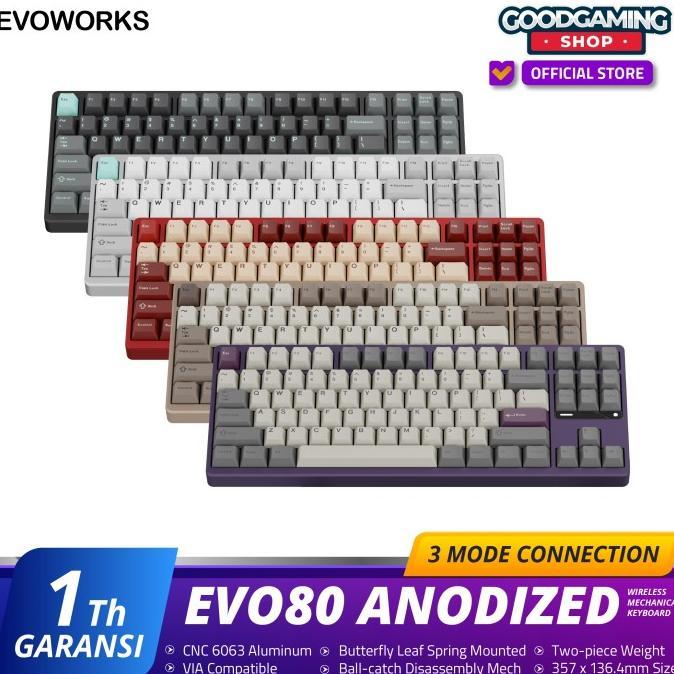 Gambar Evo80 Wireless Custom Mechanical Keyboard dari Al-Wadud Yang Maha Mengasihi undefined Tokopedia