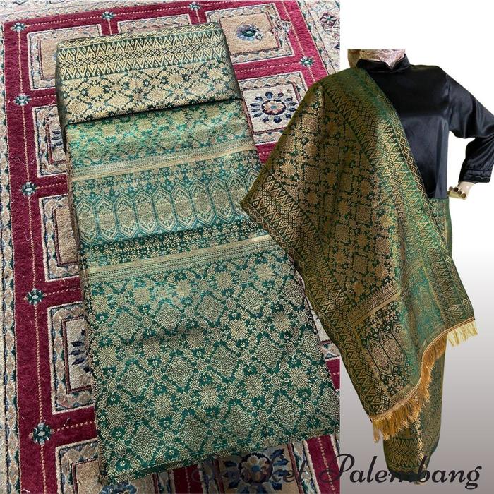 Gambar Songket Palembang Motif Lepus Kandang ATBM Coklat - Hijau dari Songket PaSH Official Store undefined Tokopedia