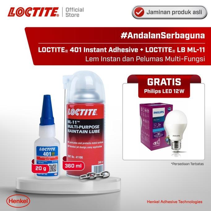 Gambar Terlaris Henkel Loctite 401 Instant Adhesive Lem Instan Lem Super Glue 20 Gr Happy Shopping - 401+ML11+Philip dari Gumilang Outlet undefined Tokopedia