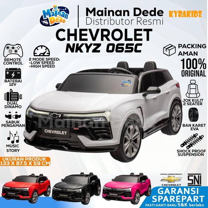 Gambar Mainan Mobil Aki Anak Kyrakids NKYZ065C  Chevrolet Licensed NKYZ 065C - Putih, DUS BAWAAN dari Mainan Anak Dede undefined Tokopedia