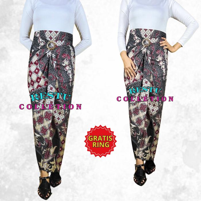 Gambar Rok Lilit Batik Wanita Restu Colletion Motif Sr Maroon - SR MAROON dari RESTU COLLETION undefined Tokopedia