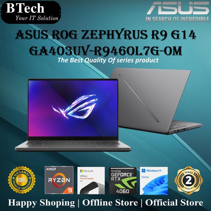 Jual ASUS ROG ZEPHYRUS R9 G14 GA403UV-R946OL7G-OM Ryzen 8945HS