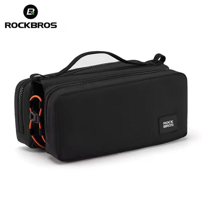 Gambar Rockbros 2L Original Tas Frame Depan Rangka Sepeda Bicycle Upper Top Tube Bag Scratch Resistant MTB Roadbike Frame Bag Cycling Mini Tools Storage Stable Elastic Band Compact Size Double Side Design Portable Shoulder Bag - Hitam dari KQ-NIAN SELLER undefined Tokopedia