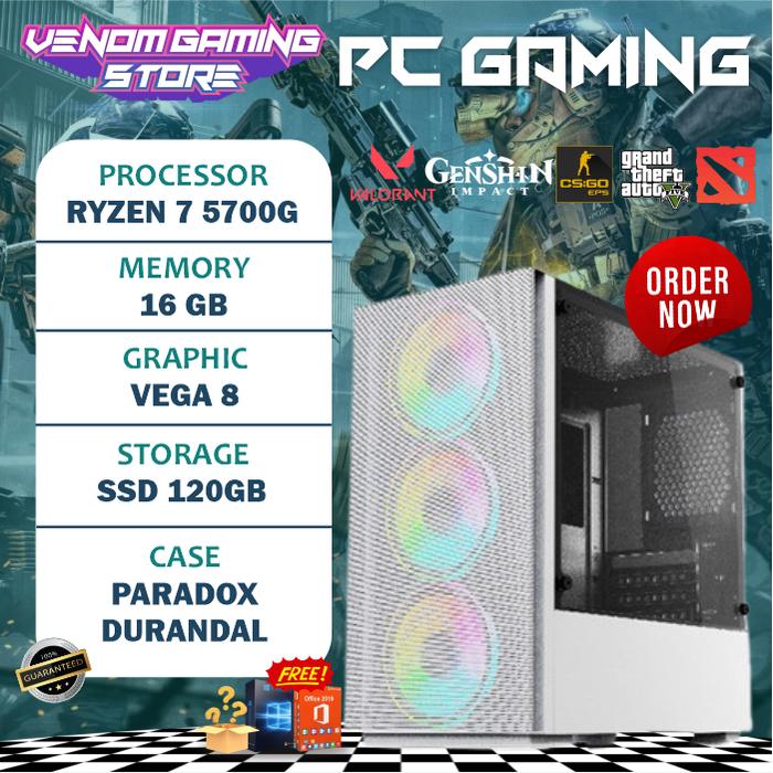 Pc Gaming Ryzen 5700G Vega 16GB RAM SSD SIAP GAMING RAM 8GB