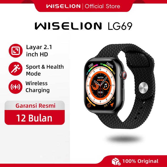 Gambar WISELION Smartwatch LG69 ProMax | NFC Support | Hi-Fi Sound Music | Bluetooth Call Android IOS - Hitam dari Wiselion.AI undefined Tokopedia