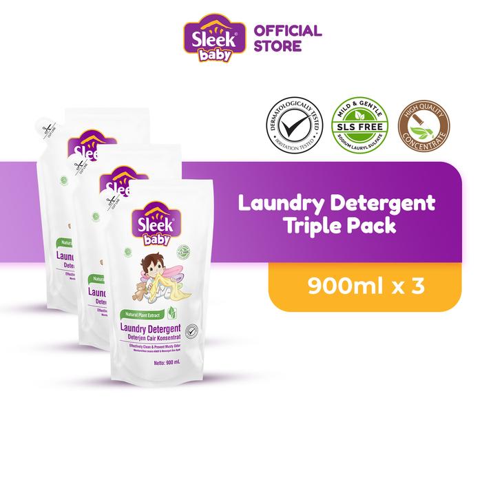 Gambar Sleek Baby Laundry Detergent Pouch 900ml Triple Pack dari Sleek Baby Store undefined Tokopedia