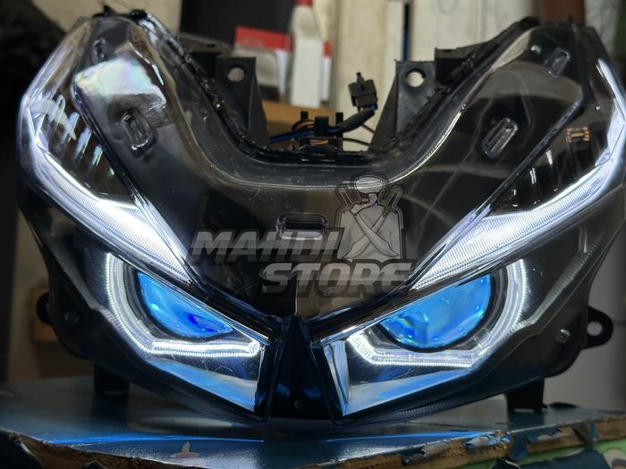 Gambar Custom Headlamp Lampu Vario 125 150 OLD NEW LED PROJIE BILED WST AES - V125/150LED-OLD dari MAHDI.STORE undefined Tokopedia